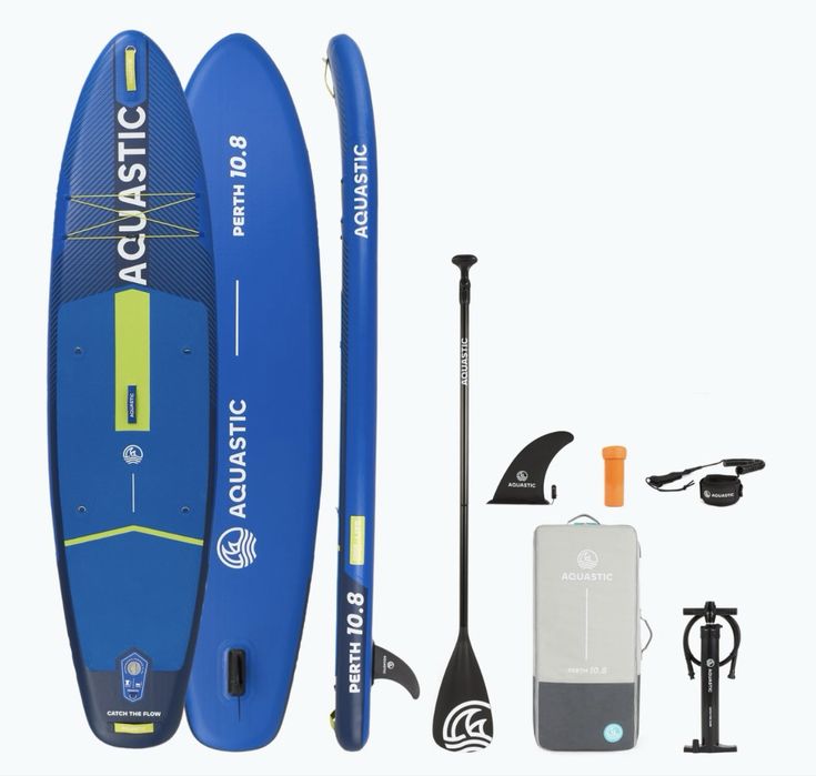 Набір дошка SUP надувна AQUASTIC Perth 10'8" універсальна темно-синя