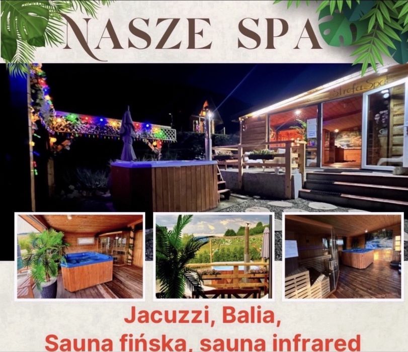 Sylwester domki na wyłączność góry beskidy noclegi plac zabaw jacuzzi balia sauna altana ognisko limanowa nowy sącz skiełek  agroturystyka zwierzęta