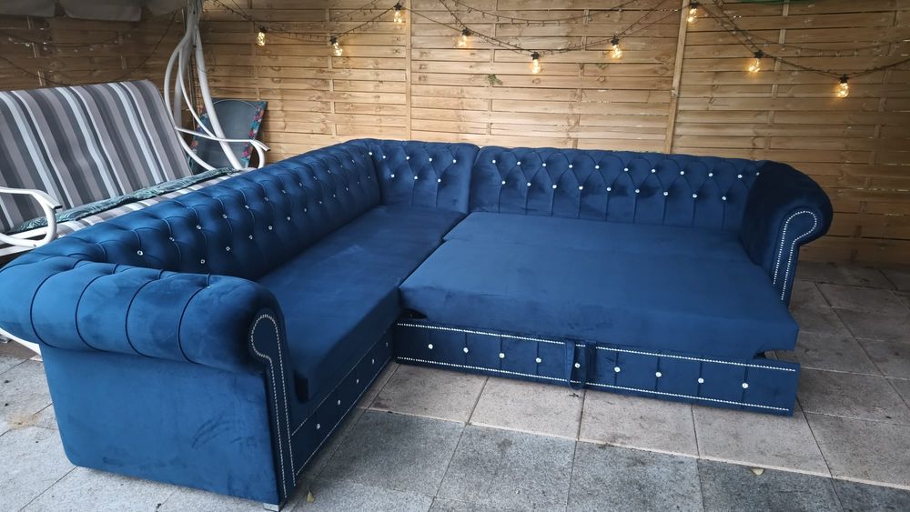 Sofa Chesterfield IV III II I. Narożnik.