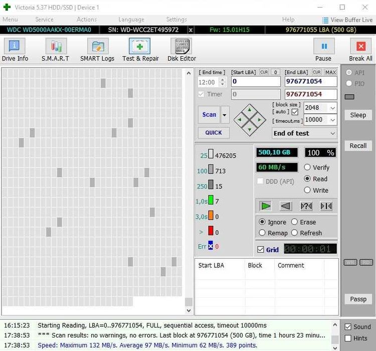 Жорсткий диск для ПК 3.5" HDD WD 500GB WD5000AAKX интерфейс SATA III