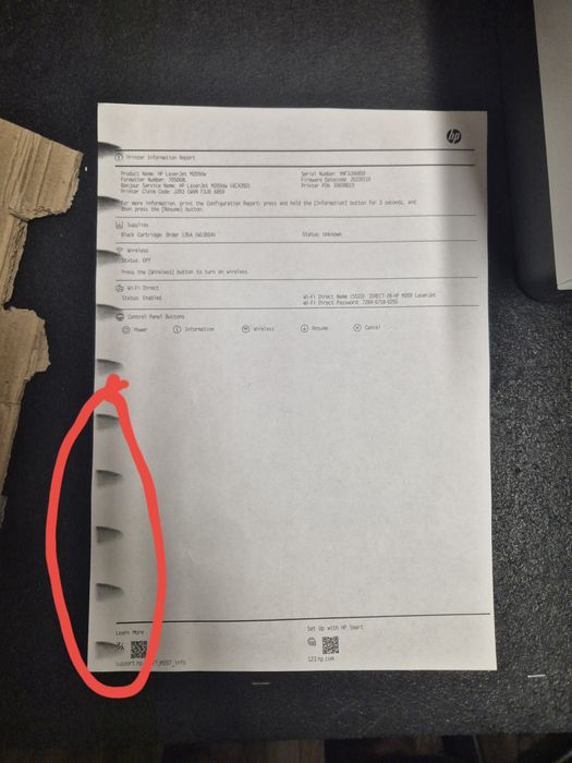 Drukarka HP LaserJet m209dwe Uszkodzona