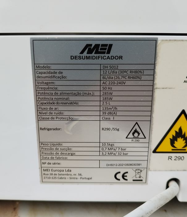 Desumidificador MEI DH5012