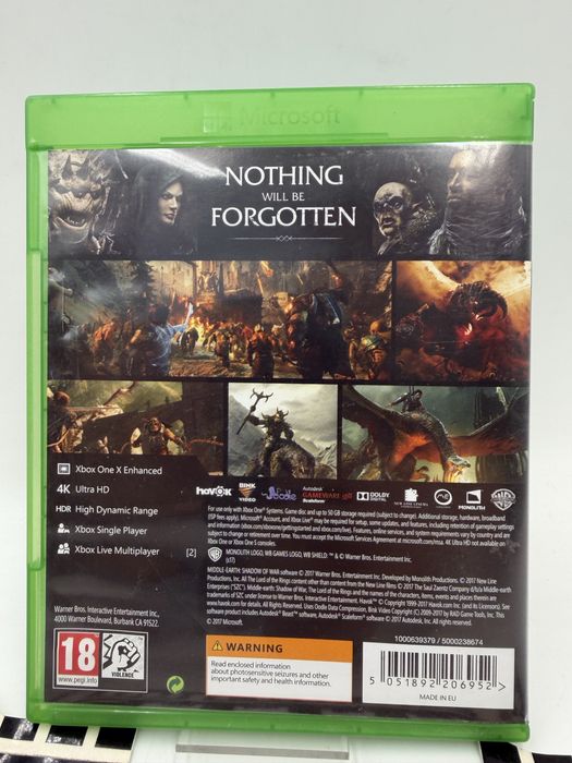 Shadow of War Xbox One Gwarancja