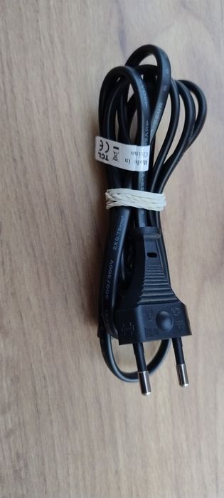 kabel zasilający do tv, 1,5m, końcówka 2 pin, przekrój 2x0,75 mm