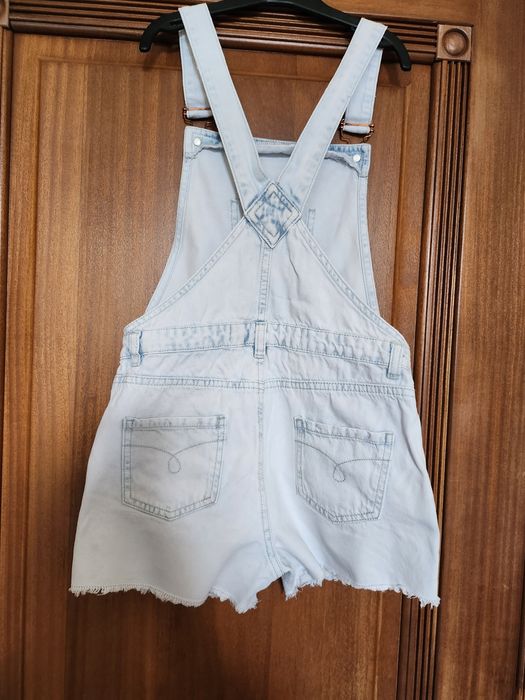 Ogrodniczki krótkie jeansowe r. 146