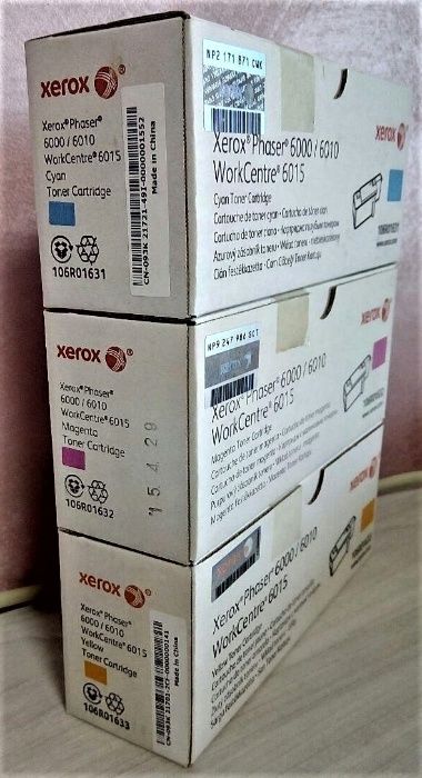 Картриджі XEROX PH6000/6010/ WC6015 (комплект 3 кольори) -б/у