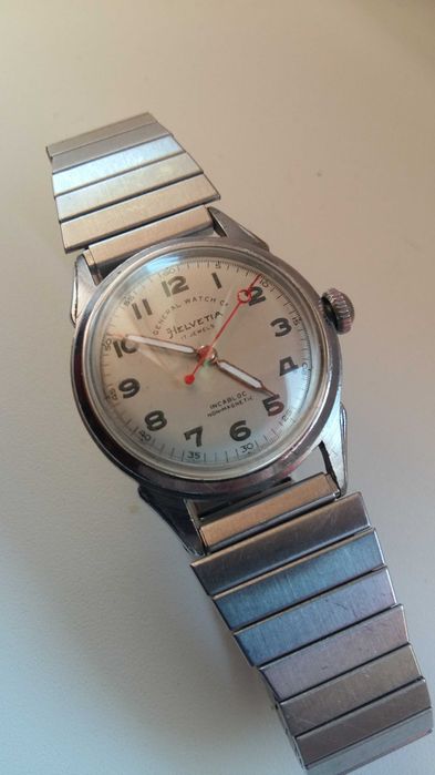 Zegarek HELVETIA 800D WATCH COMPANY II W.Ś. lata 40 Wojskowy UNIKAT!!