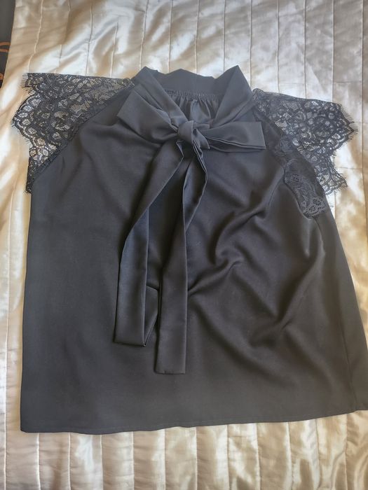 Elegancka bluzka czarna xxl