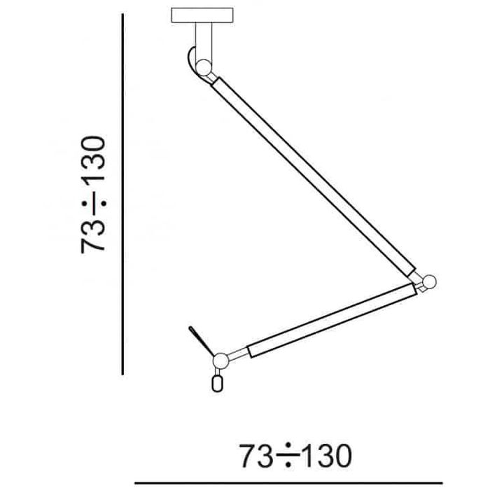 Lampa Azzardo MD2300-s Zyta S Pendant designerska lampa wisząca