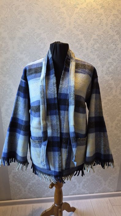100%wełna kimono unikat narzutka kurtka