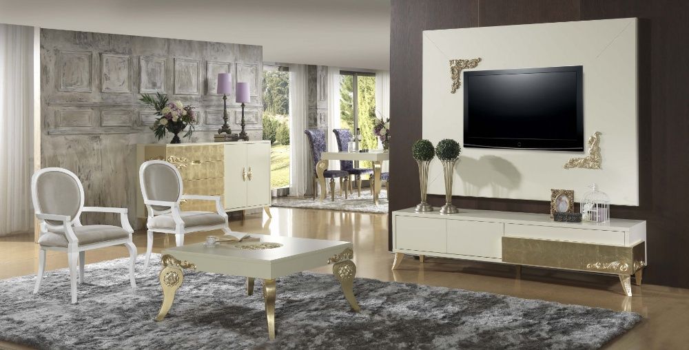 Sala Estar Lacado Brilho e OURO - FABRICA - NOVO