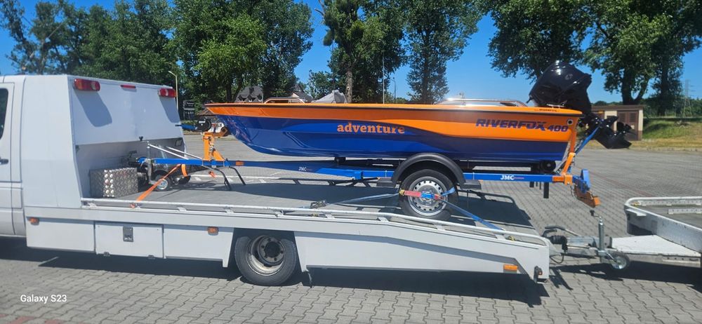 Łódka wędkarska riverfox zestaw