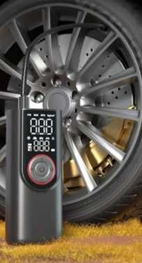 Автомобільний компресор автоматичний з дисплеєм 6000mAh