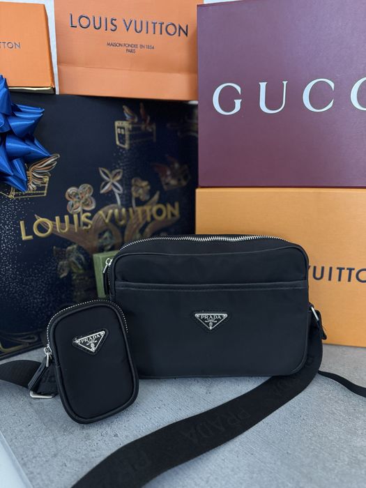 Сумка Prada/ сумка прада/ prada nylon/ месенджер через плече