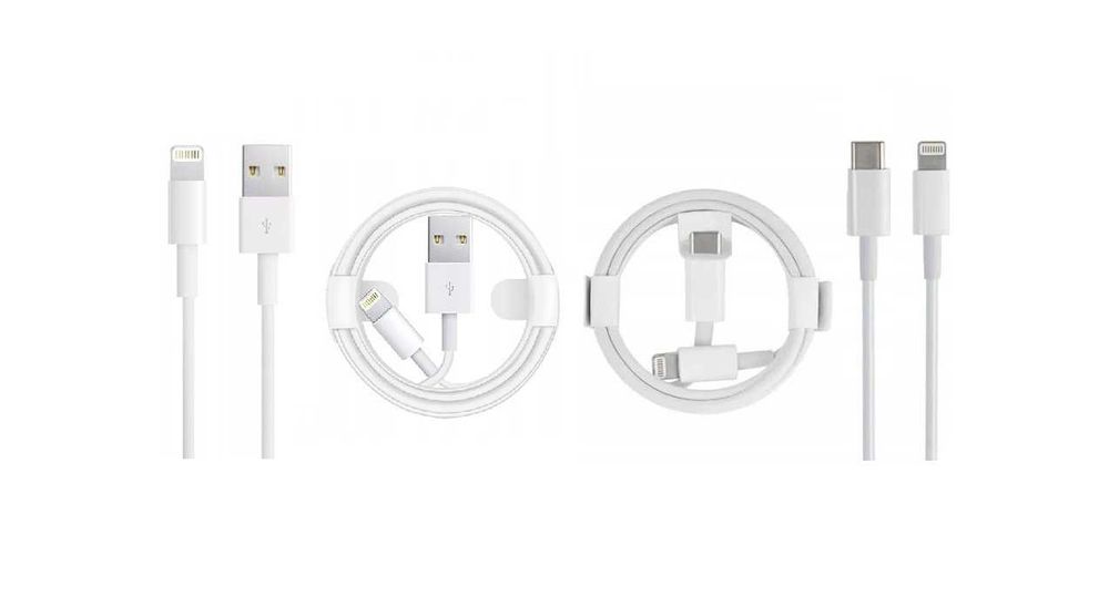 2xKable Ładowarka Kabel 1m USB-A i USB-C Lightning do Ładowania IPhona
