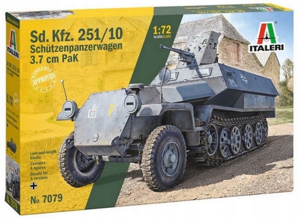 ltaleri 7079 model 1:72 Sd.Kfz. 251/10 Schützenpanzerwagen 3,7 PaK36