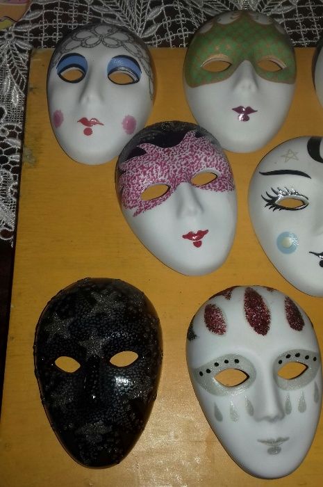 Máscaras de porcelana "Colecção Noites e Faustos de Veneza"