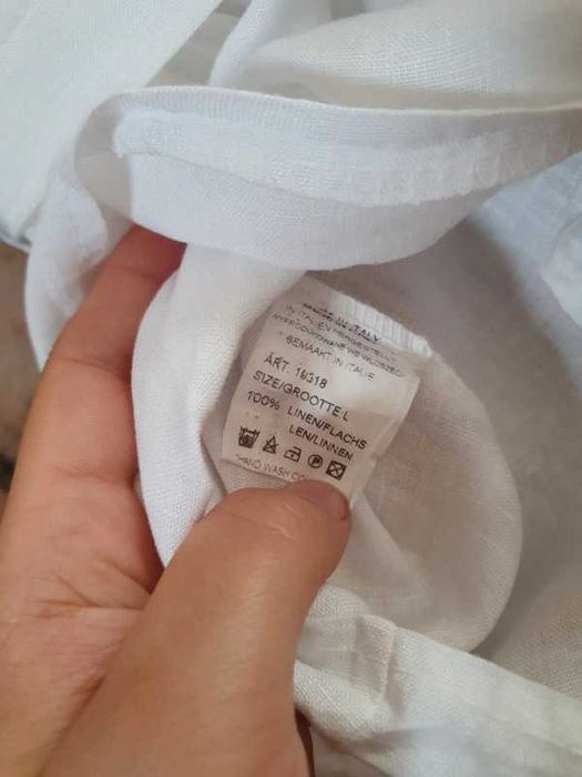 Lniana bluzka z baskinką 38-40/M-L