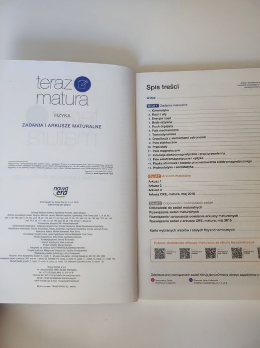 Teraz matura FIZYKA - nowa era