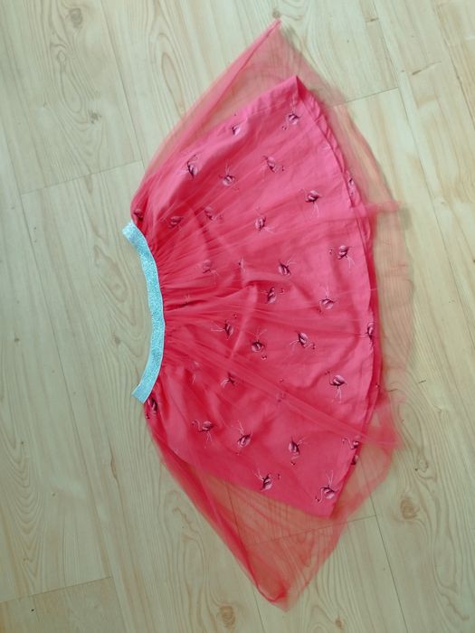 Spódniczka z tiulem flamingi 8-10 lat