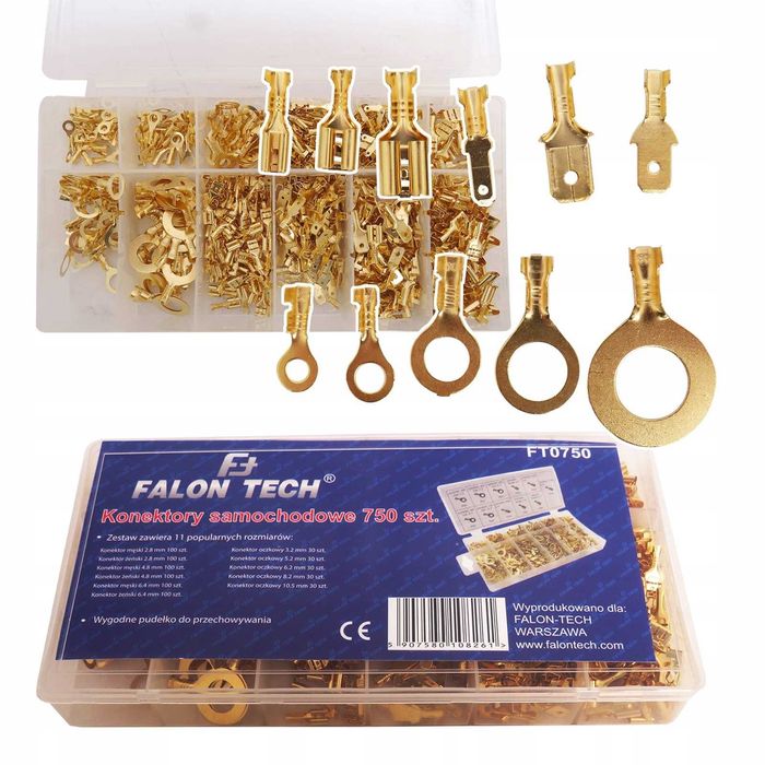 Набір автомобільних кабельних  роз'ємів 750шт FT0750 Falon-Tech