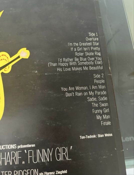Disco vinil record musical funny girl