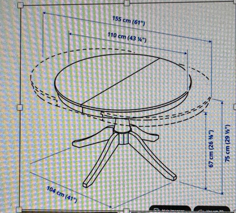 Mesa de jantar redonda, IKEA Rosentorp