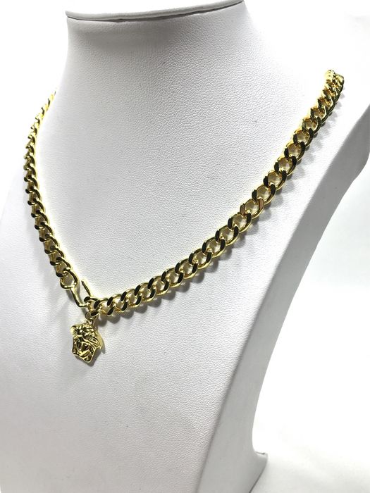 Złoty, damski łańcuszek VERSACE wybita próba 585•pozłacany ogniowo 14K
