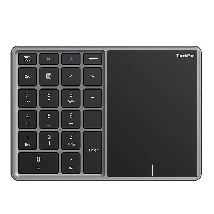Бездротова клавіатура 2в1 (NumPad + TouchPad) з Bluetooth/2.4 ГГц