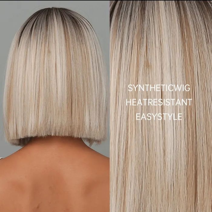 Peruka platyna ombre