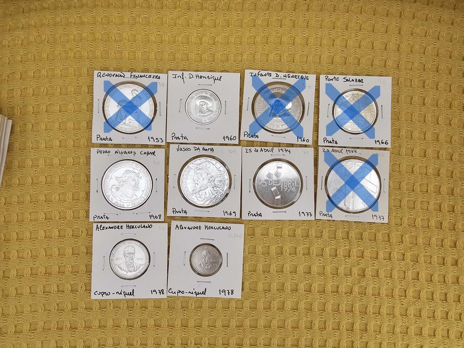Lote de 46 moedas comemorativas da República