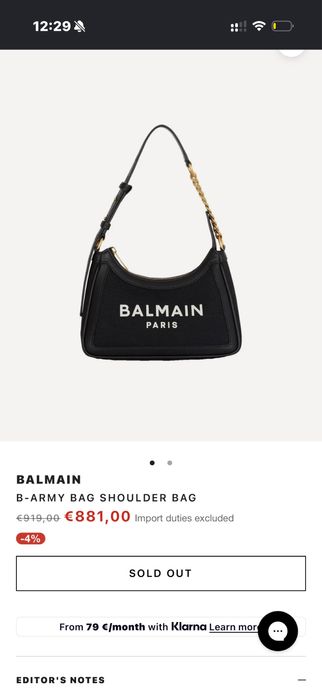 Сумка balmain paris