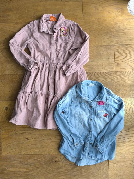 Sukienka i koszula dla dziewczynki. Rozmiar 110, Cool club