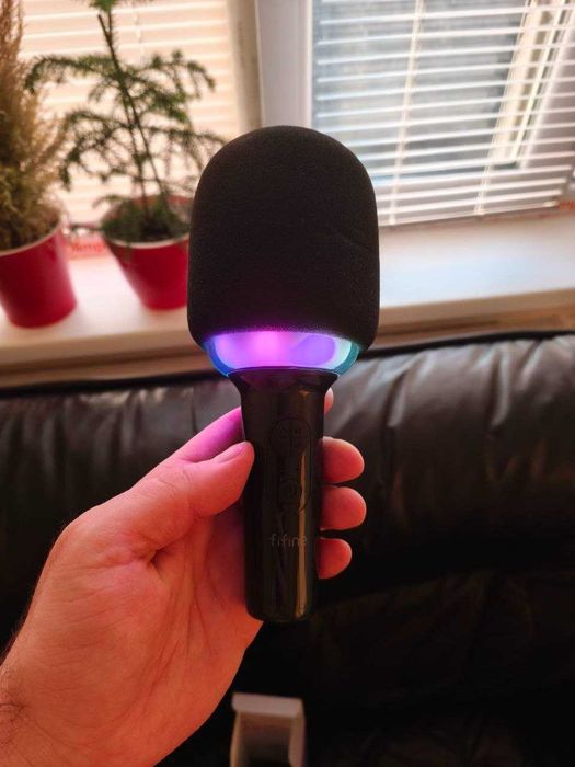 НОВИЙ караоке мікрофон Fifine AmpliGame E2 (USB, RGB) — Повний комплек