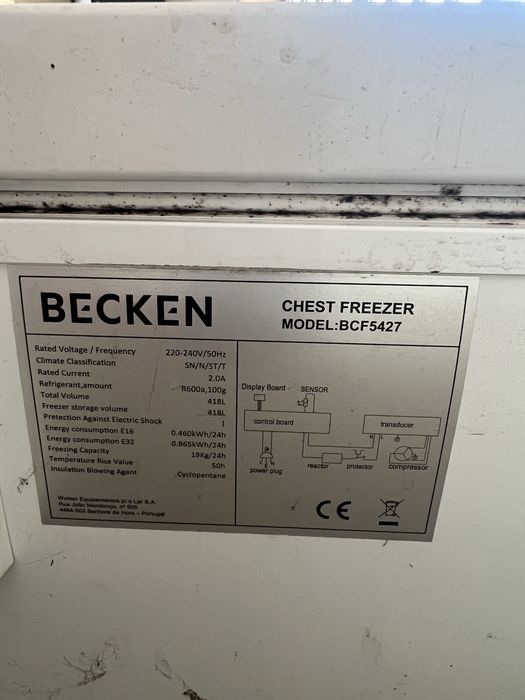 Arca congeladora Becken 418 L – Grande capacidade