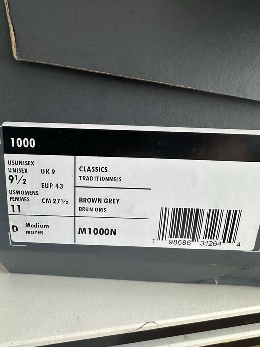 Чоловічі кросівки new balance 1000 Оригінал 43/27,5см та 44/28,5 см
