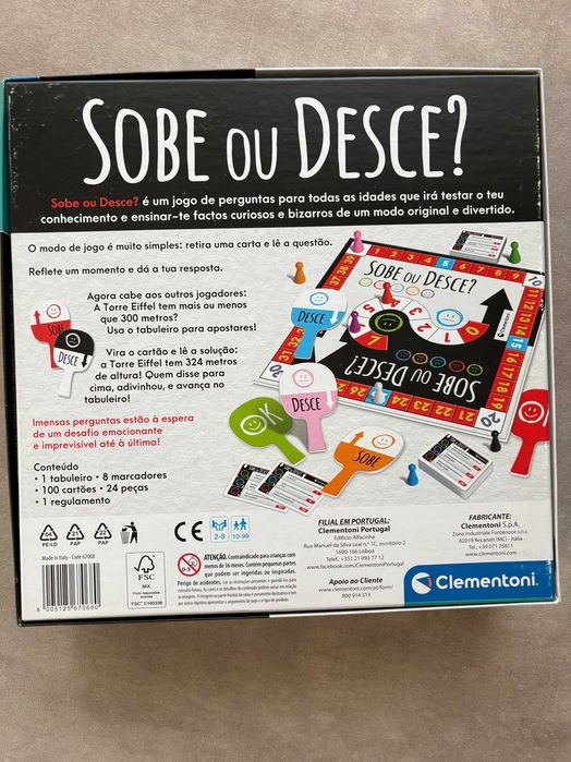 Jogo Tabuleiro Sobe e Desce - Clementoni