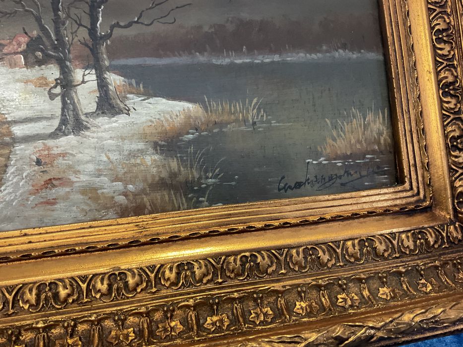 Pintura oleo on board assinada 58x38cm  anúncios abaixo