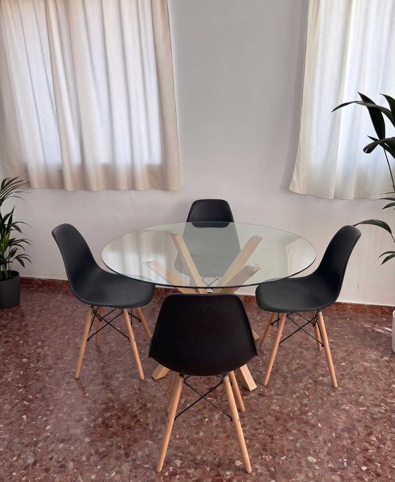 Mesa novo 4 cadeiras branco  - envio gratis