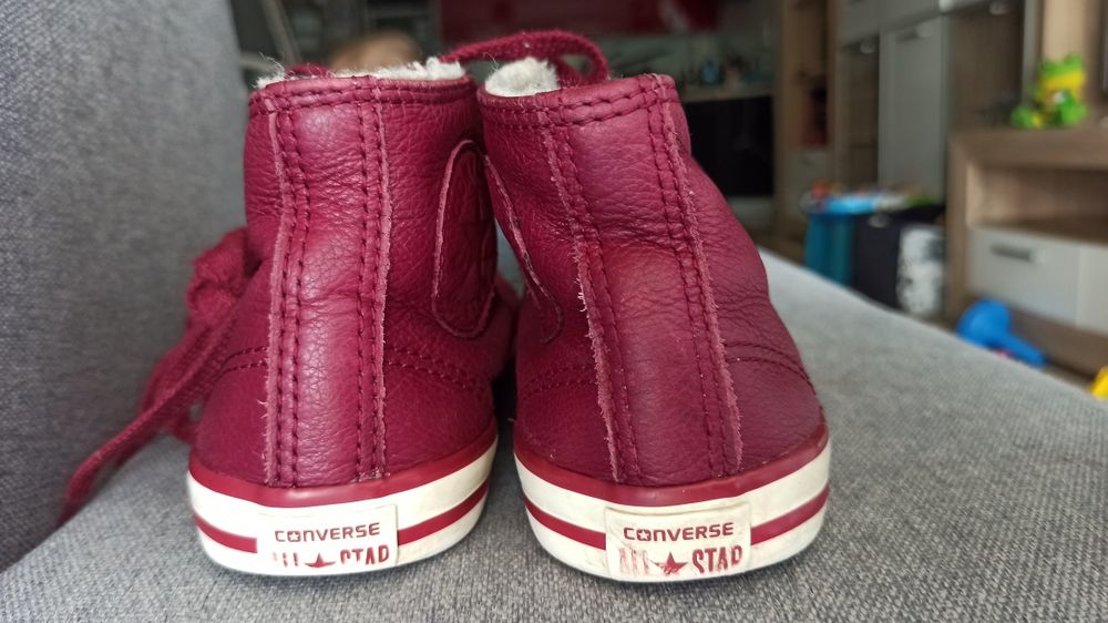 Buty, Trampki skórzane dziewczęce Converse rozmiar 35,5