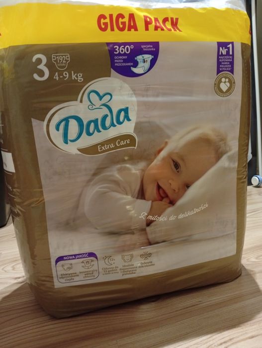 Pampersy Dada Giga PACK rozmiar 3, Extra Care, 192szt