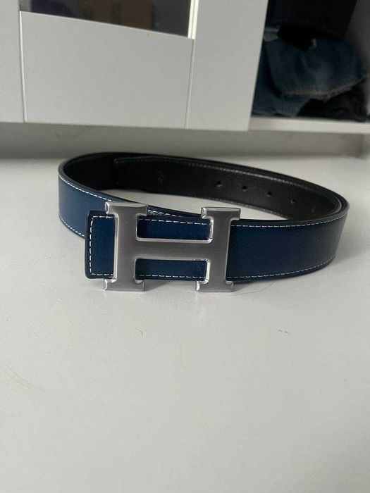 Pasek Hermès – granatowy