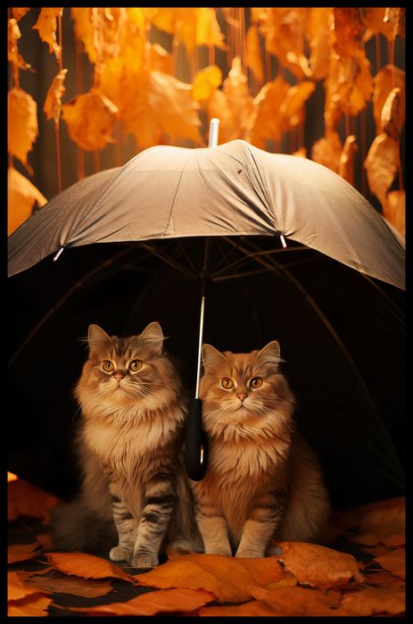 Plakat 53x81cm Jesienny Koci Schron