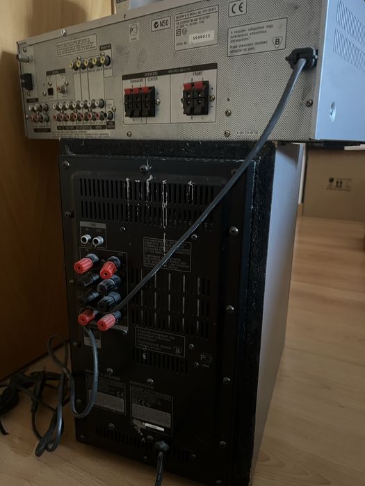 Sistema Home Cinema Sony STR-DE475 + Subwoofer SA-WMS525 e colunas