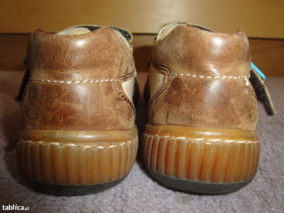 Buciki PETIT Shoes roz. 21-skóra naturalna , półbuty na rzep