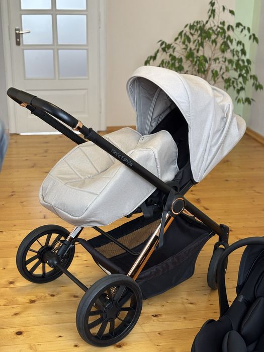Коляска 3в1 з авто кріслом Ninos Estrella Beige Gold