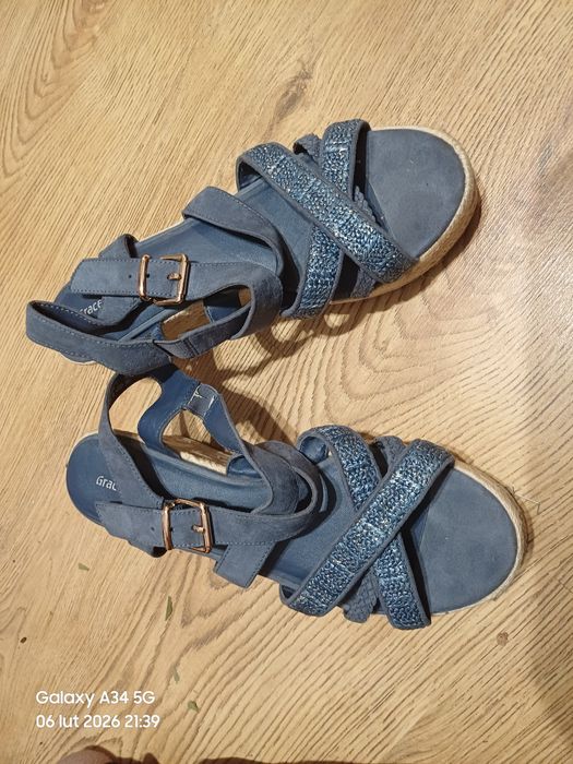 Sandały damskie 41 na koturnie