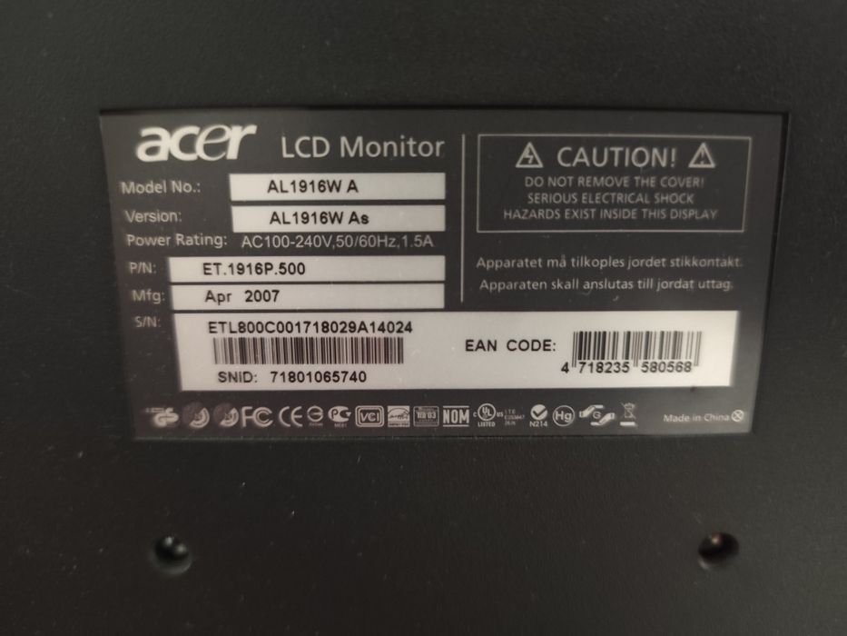 Monitor ACER funcional