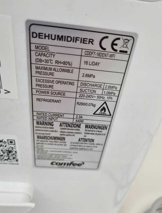 Osuszacz powietrza COMFEE  16L/24h     X-002