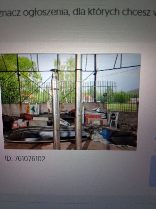 Komin gazowy dwuścienny . Średnica 130 mm Długość 3,20 m